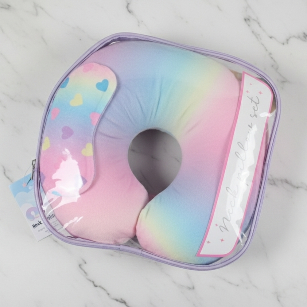 Comfort Bay Kids Neck Pillow - Multicolor Hearts